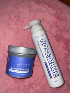 missdear color refresh shampoo and mask rose blue
