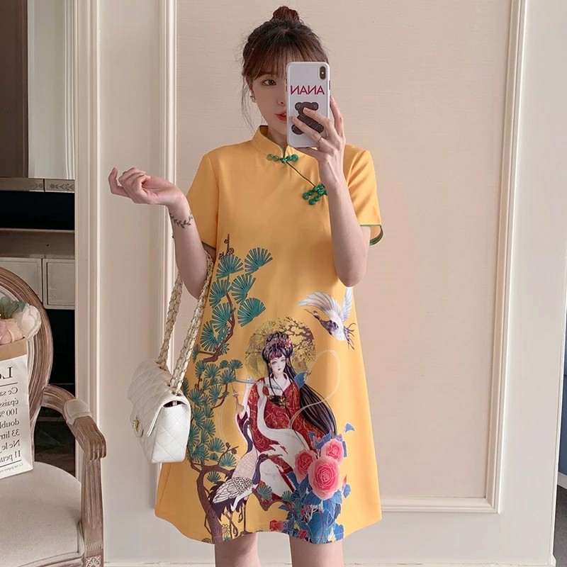 Modern Cheongsam dress qipao baju imlek Fesyen Wanita