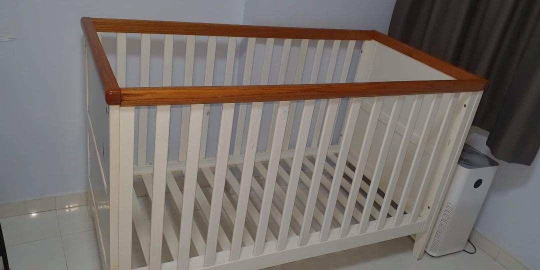 Mothercare oak sale cot bed