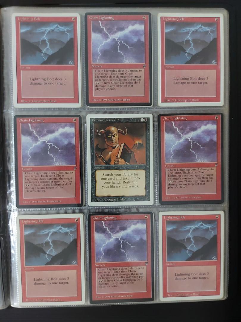 MTG Legends Chain Lightning / Revised Lightning Bolt, Hobbies & Toys