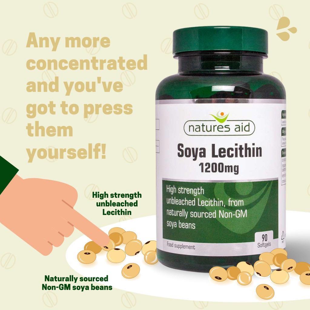 Natures Aid Soya Lecithin 1200mg 90s, Babies & Kids, Nursing & Feeding, Breastfeeding & Bottle
