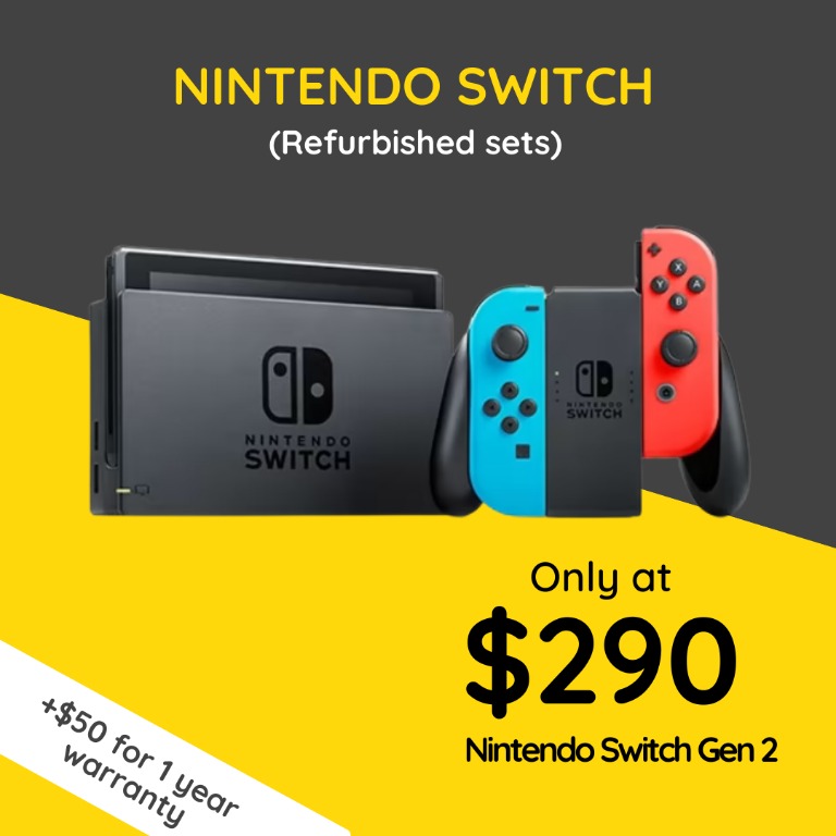 Nintendo Switch Refurbished Set, Video Gaming, Video Game Consoles
