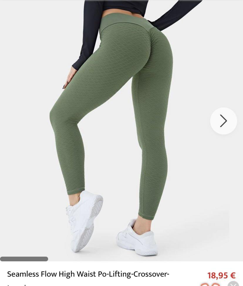 Olive green butt lifter leggings, Women's Fashion, Activewear on