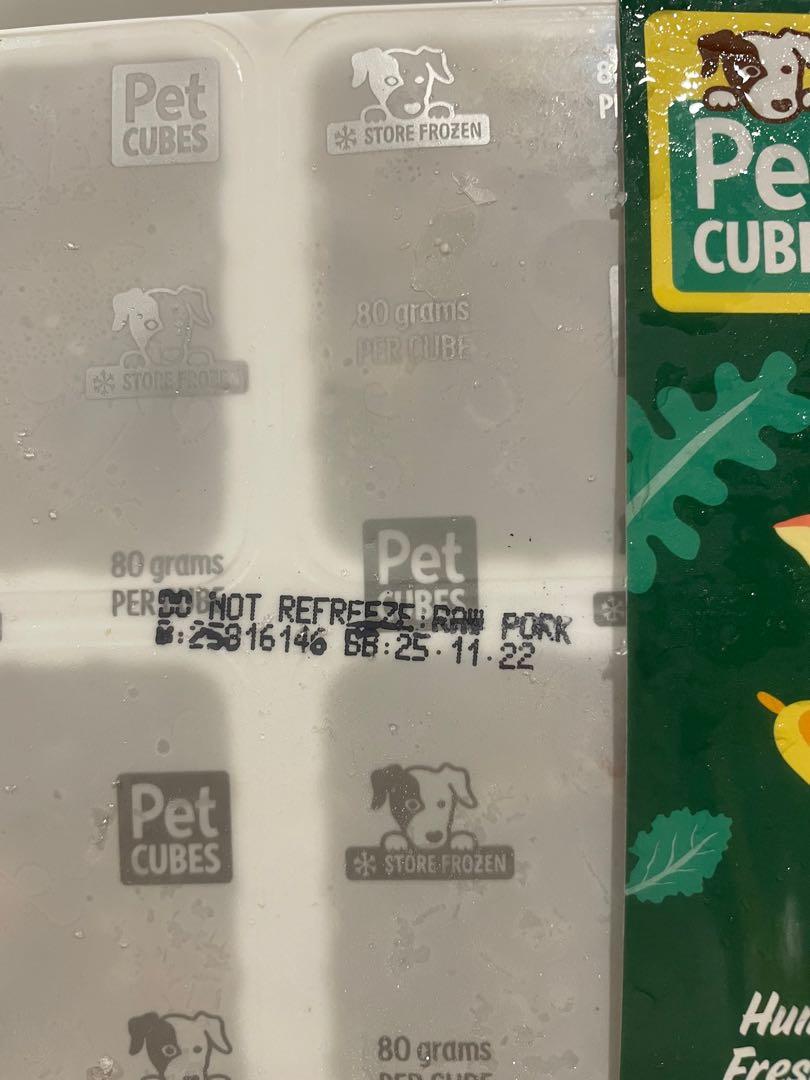 PetCubes Pork Raw, Pet Supplies, Pet Food on Carousell
