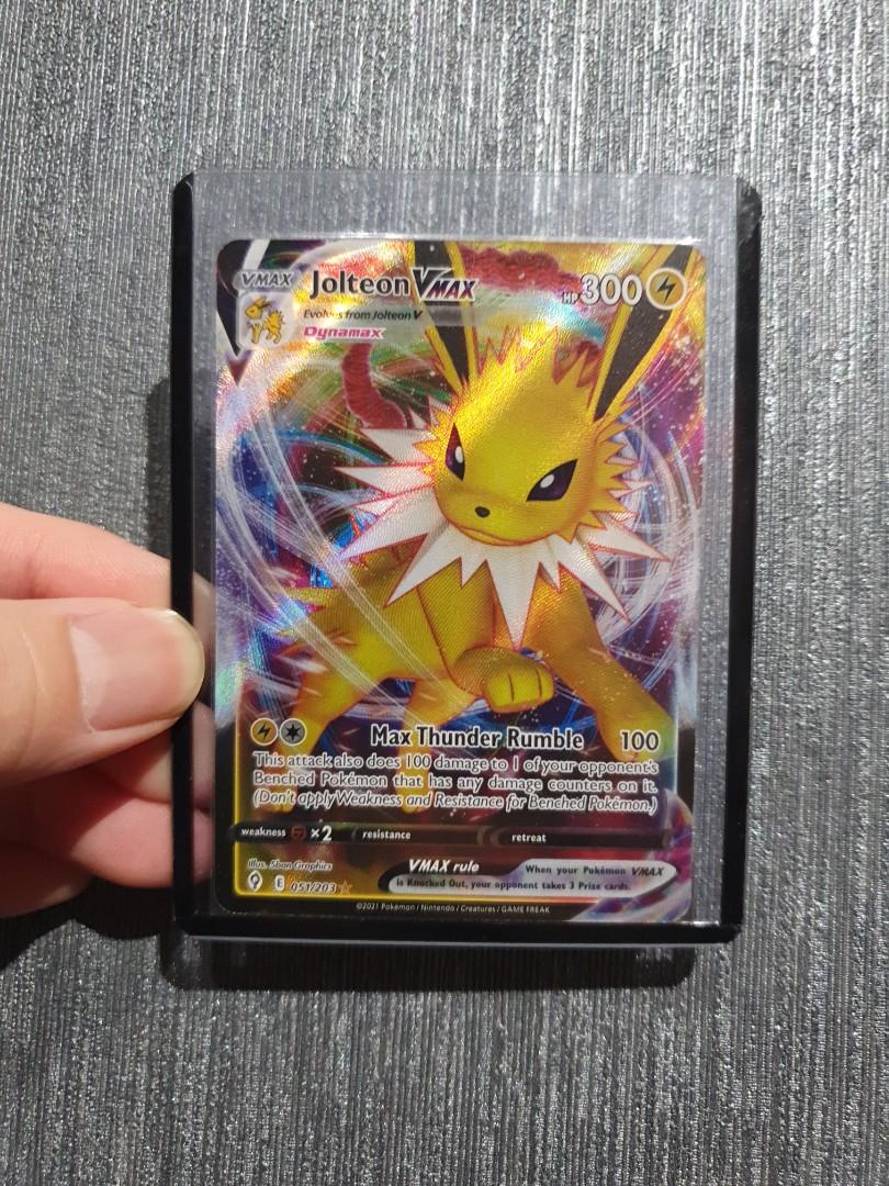 Pokemon TCG Evolving Skies Jolteon VMAX Ultra Rare Card, Hobbies & Toys,  Toys & Games on Carousell
