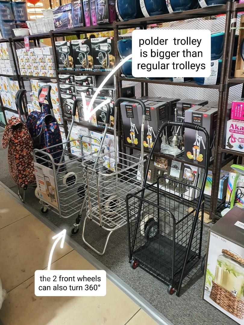 Polder Foldable Folding Grocery Errand Shopping Cart Trolley Stroller