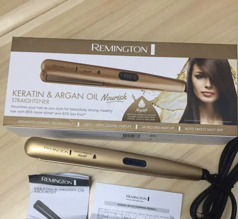 remington keratin & argan oil nourish hair straightener