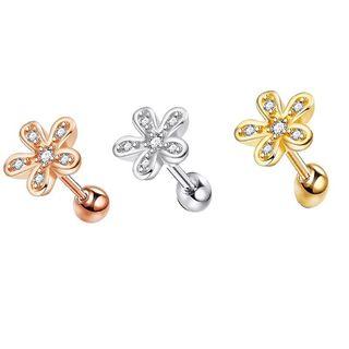 Rose gold colour stud earring