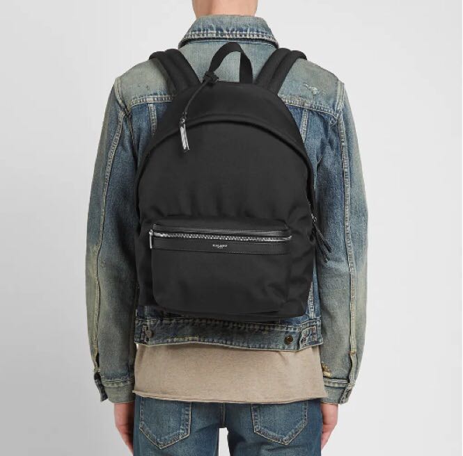 Saint laurent city best sale canvas backpack