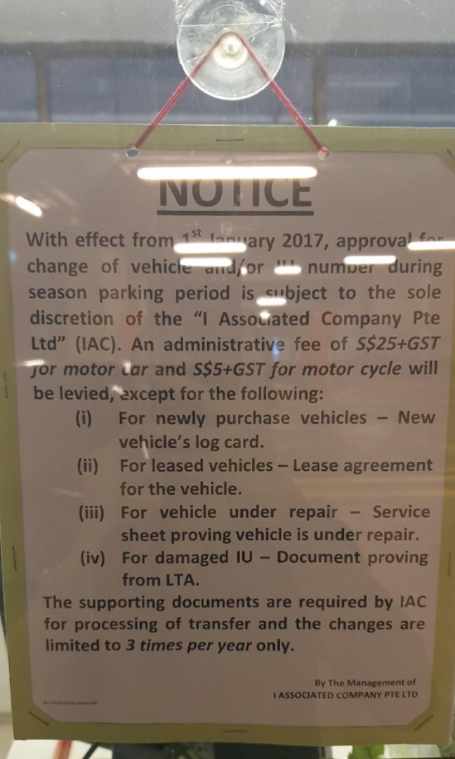 Season Parking International Plaza 10 Anson Road, Everything Else on Carousell