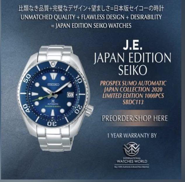 Seiko Japan Limited edition-Japan Blue SBDC113, Luxury, Watches on Carousell