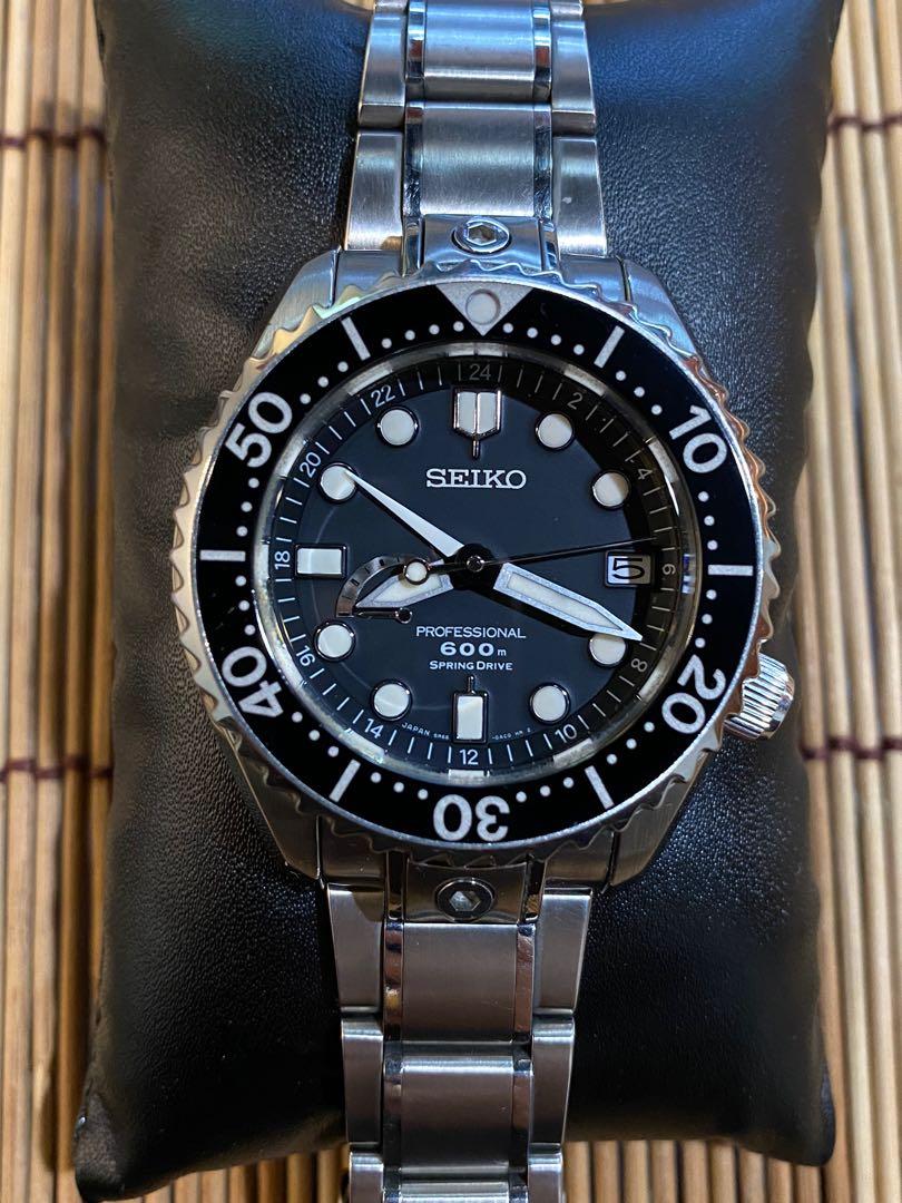 Seiko SBDB001 寄賣中古二手Seiko Prospex Marinemaster Spring Drive SBDB001 SBDB-001  600m GMT sbdb001, 男裝, 手錶及配件, 手錶- Carousell