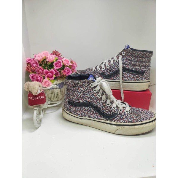 flower glitter vans