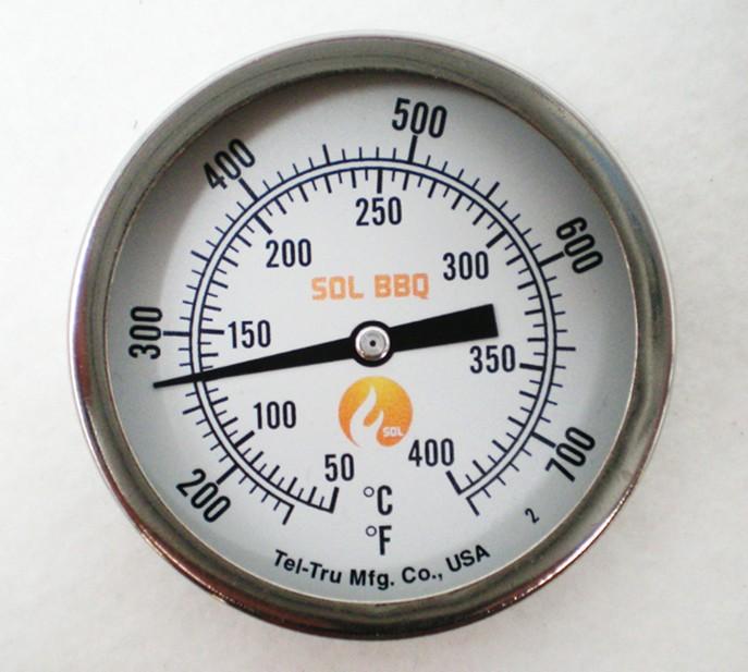 Tel-Tru UT-300 Thermometer, 3 aluminum dial, 6 stem
