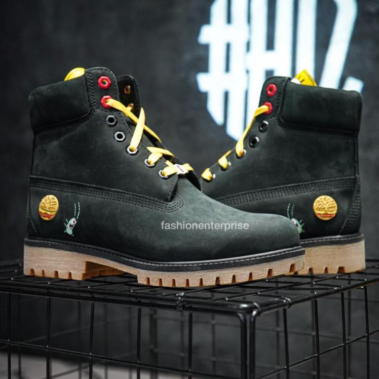 Timberland spongebob black hot sale