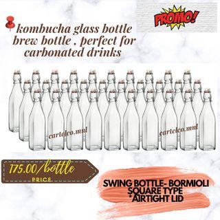 Swing Bottle, Square type bottle, Bormioli Italy Brew Bottle, Carbonated drinks bottle, Milk Bottle, Water Bottle Kombucha Glass Bottle, Beer Bottle etc. Delivery via lalamove or Toktok Delivery w/in metro manila