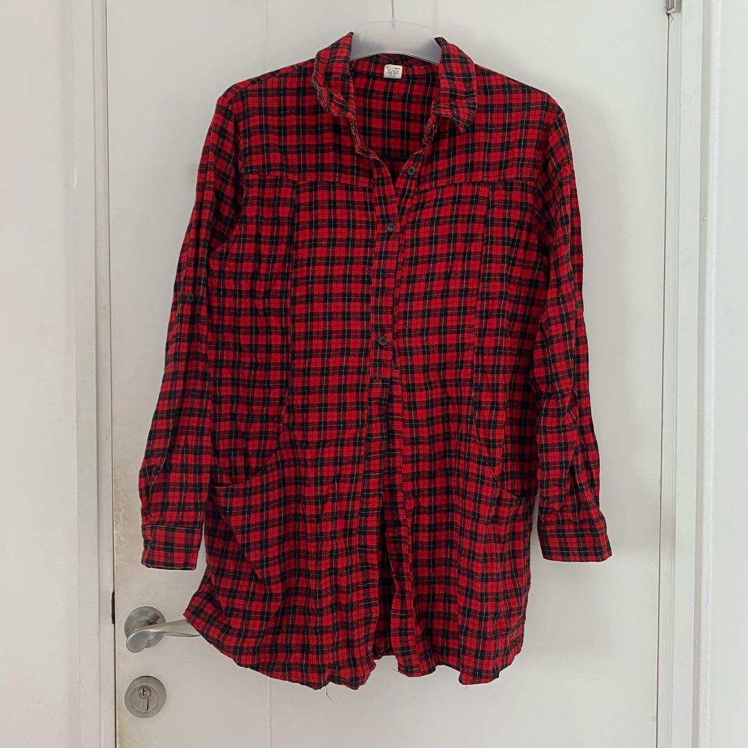 Tartan plaid flannel shirt, Fesyen 