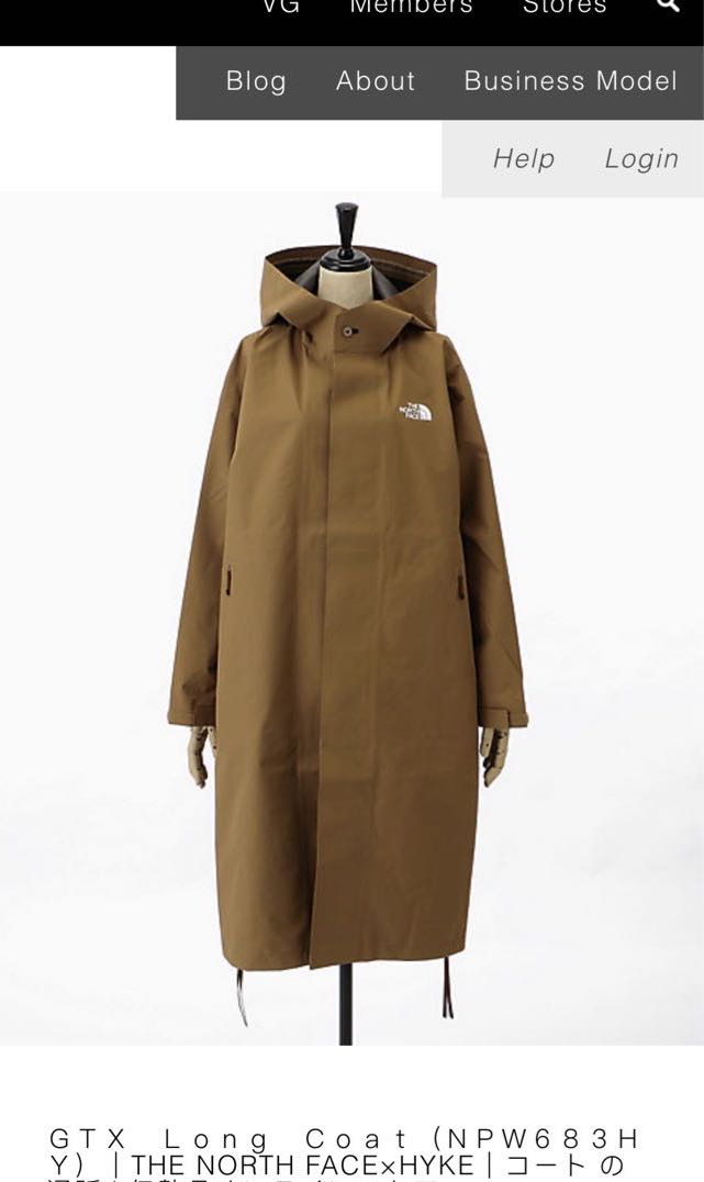 THE NORTH FACE x HYKE GTX Long Coat, 男裝, 外套及戶外衣服- Carousell