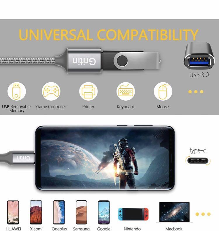 USB C TO USB ADAPTER (Gritin), Computers & Tech, Parts & Accessories