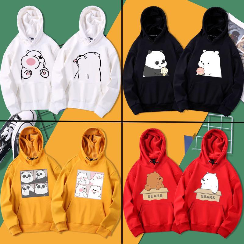 WE BARE BEAR ICE CREAM ICE BEAR POLAR BEAR HOODIE SWEATER SWEATSHIRT LONG SLEEVE