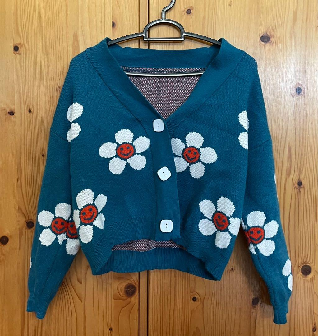 Smiley sales sunflower cardigan