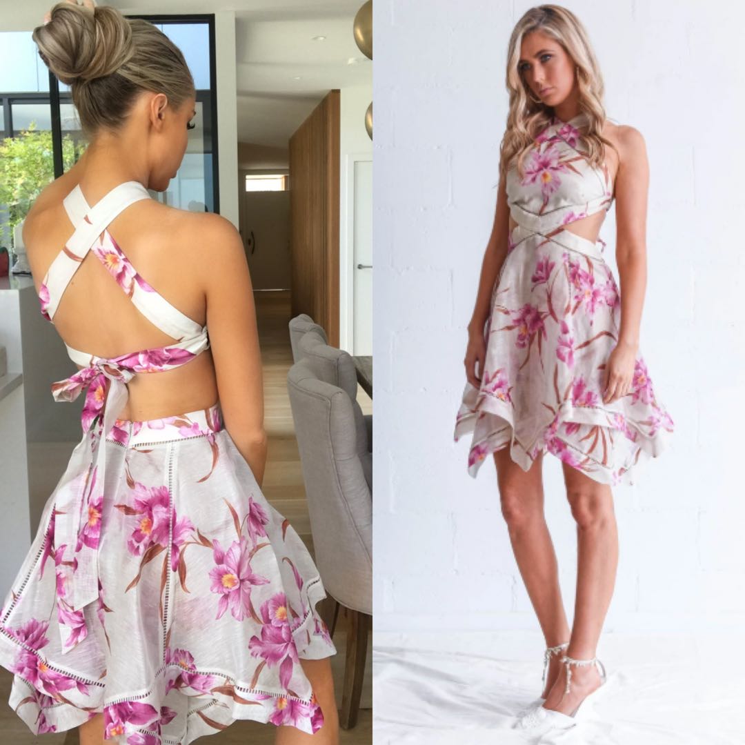 Zimmermann corsage halter mini outlet dress