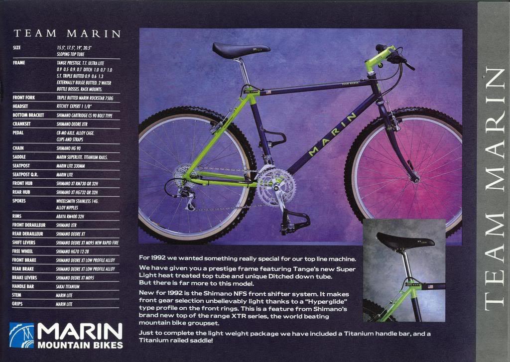 team marin bike weight