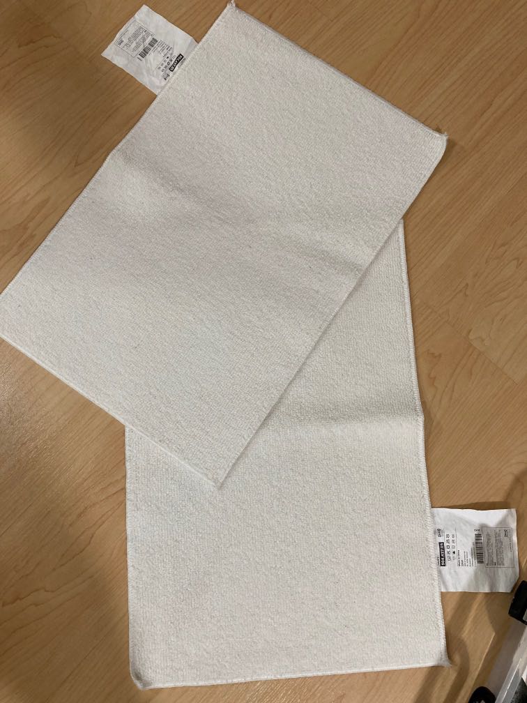 FINTSEN Bath mat, white, 16x24 - IKEA