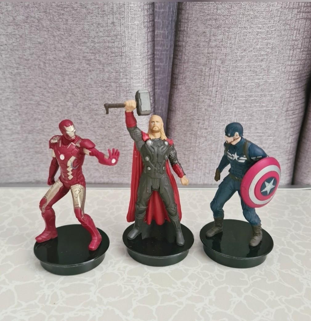 Marvel Avengers Comansi Toy Figures Superhero Official Cake Topper Ironman Thor 