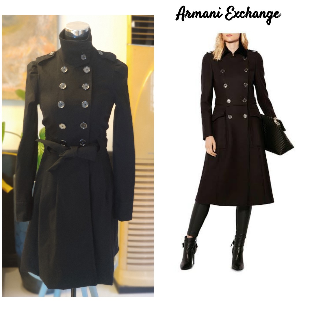 ✓? Guarantee Authentic ARMANI EXCHANGE Military Coat Dress Jacket  Outerwear for Women?✓❤️, Women's Fashion, Coats, Jackets and Outerwear on  Carousell
