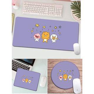 一大一小 Kakao Friends 萊恩 滑鼠墊 可拆買 屁桃 防滑 辦公桌墊 防塵 天然橡膠 布面 💝 誘惑