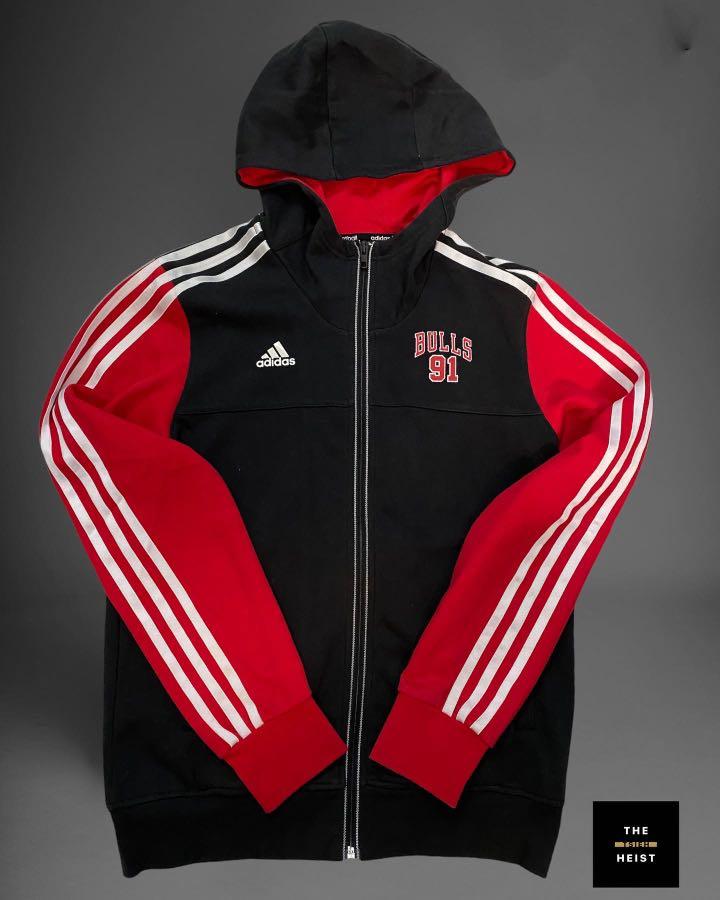 Adidas Chicago Bulls Rodman Hoodie Jacket, Men's Fashion, Tops & Sets ...
