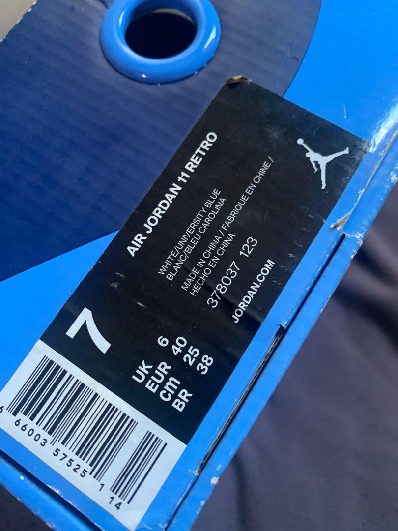 Jordan 11 north carolina blue clearance