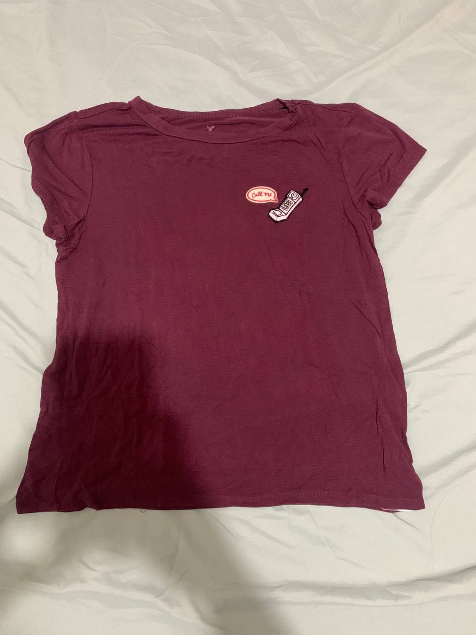American Eagle Maroon Shirt, Women's 