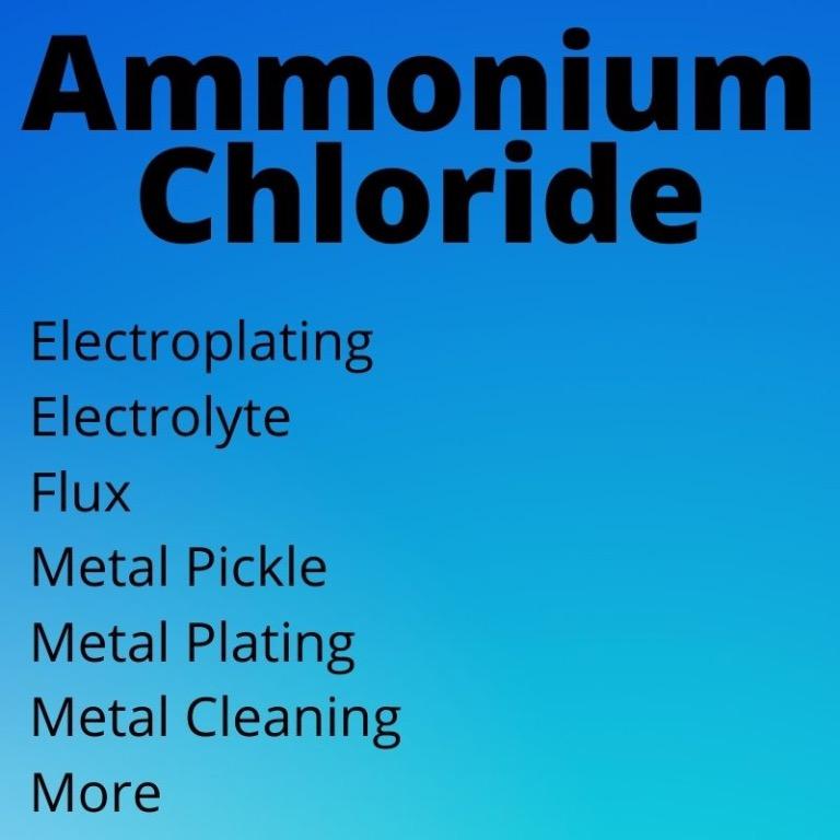 Ammonium Chloride Wood Burning / Sal Ammoniac / Cleaning / Flux / Tinning /  Electroplating / Yeast Culture / Fabric Dying, Hobbies & Toys, Stationery &  Craft, Craft Supplies & Tools on Carousell