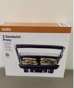 Anko 2 Sandwich Press (Category: Breadmakers) located in Pasay City. Submitted by meostore (Listing ID 1135708179, Image 1). Description: 😃😁 PLEASE READ CAREFULLY 🛒 ✅ Good Quality ✅ 220V and ready to plug and use ✅ US QUALITY AND BRAND ✅ WITH BOX ✅ NO ISSUE UNLESS STATED IN THE POST ‼️ PM FOR MORE DETAILS ‼️.