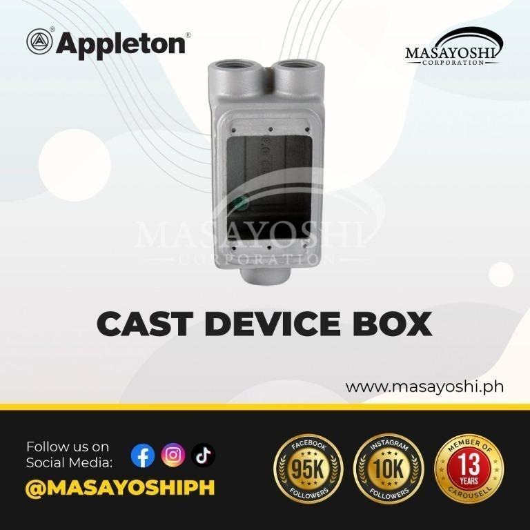 Appleton CAST DEVICE BOX - TYPE FSCC, 3/4
