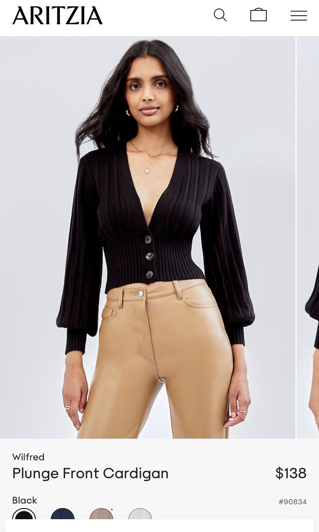 aritzia plunge cardigan