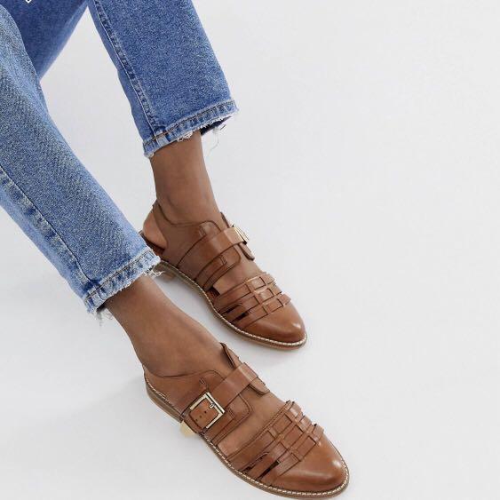 Cut out flat sandals sales
