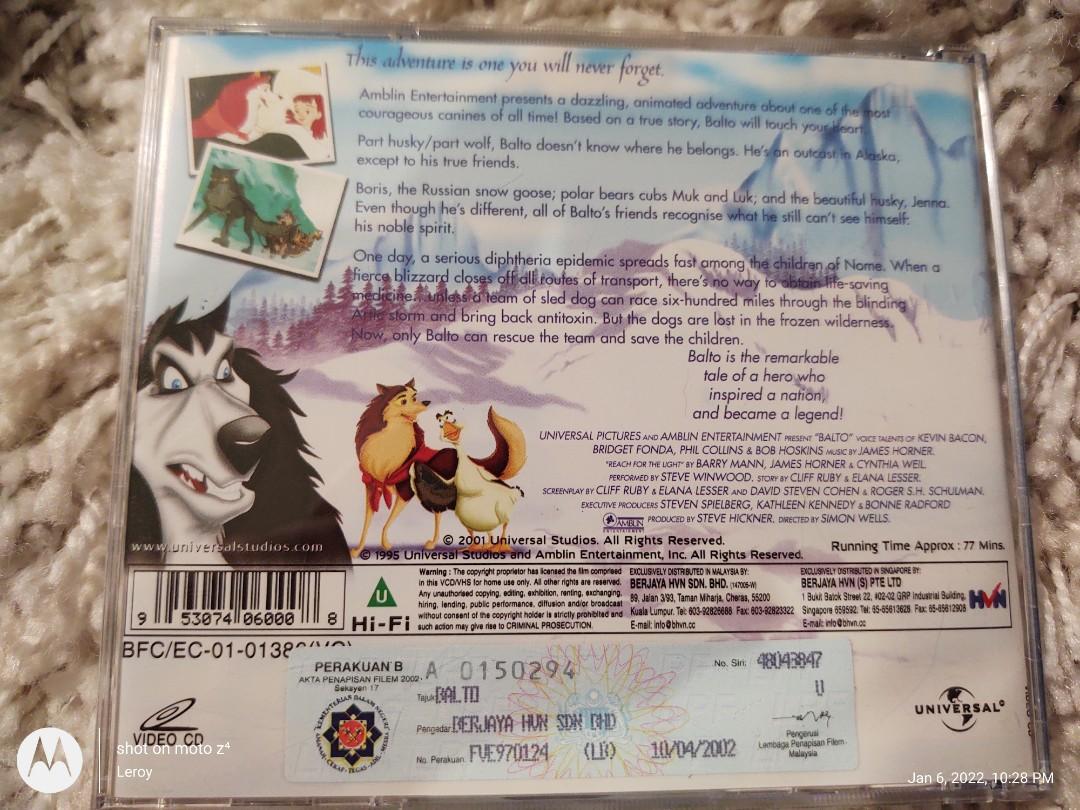 Balto Movie: VCD original, Hobbies & Toys, Music & Media, CDs & DVDs on ...