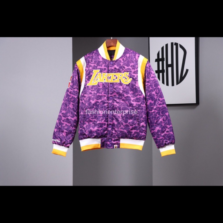 Bape lakers jacket hot sale