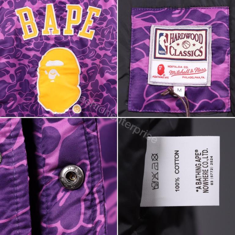 Bape x Mitchell & Ness Lakers Warm Up Jacket Purple, Men's Fashion, Coats,  Jackets and Outerwear on Carousell