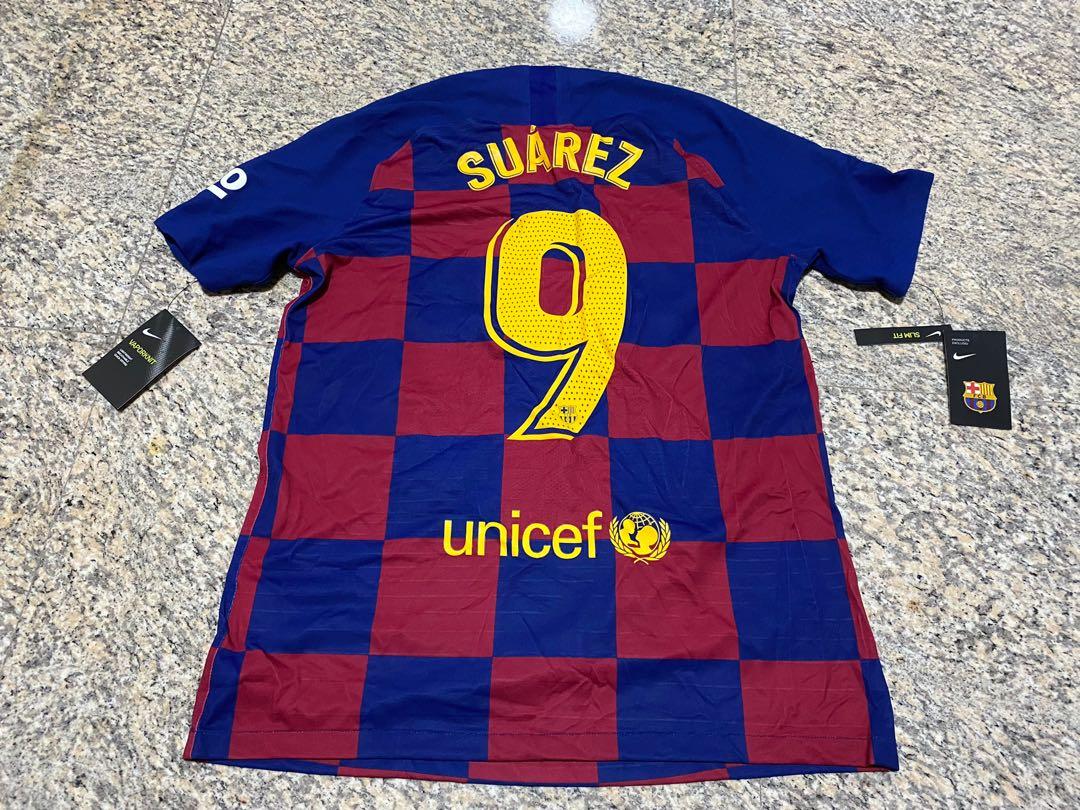 Uni Sport Barcelona 2019/21 Home Suarez #9 Jersey Name Set