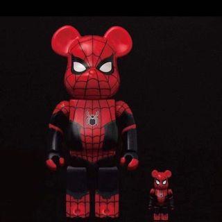 Bearbrick Spider-Man Upgraded Suit 400% & 100% Spider-Man No Way Home Be@rbrick