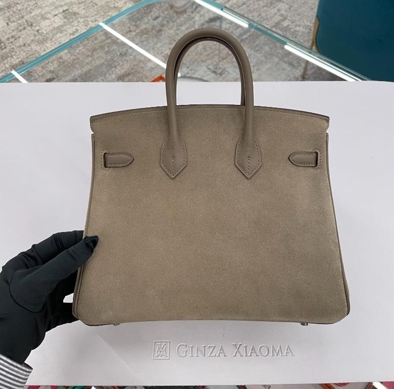 Hermès Birkin 25 Gris Caillou & Etoupe Grizzly and Swift