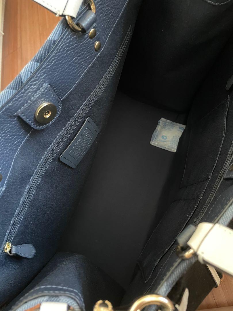 BN Coach Dempsey Tote 40 In Denim Signature Jacquard With Patch, Women