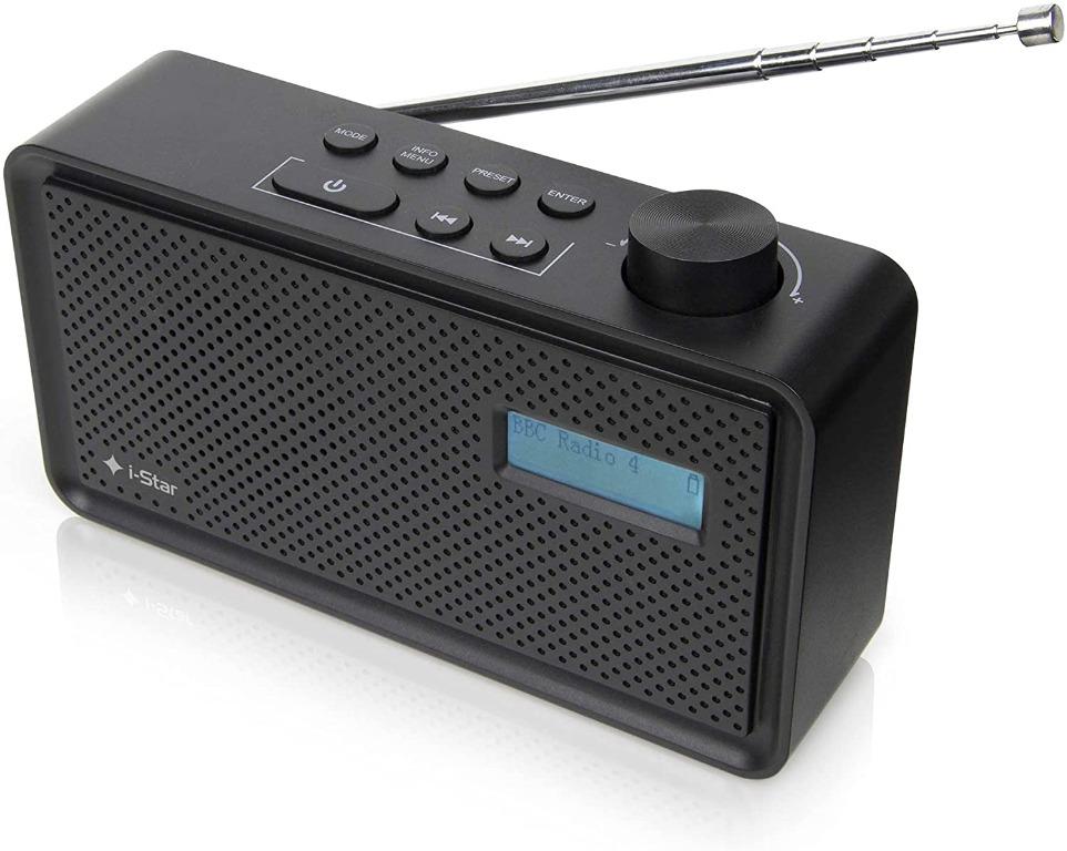 [BNIB] iStar (90058PI/59PI) Rechargeable DAB/DAB+ Digital & FM Radio, Powered DAB Radios with
