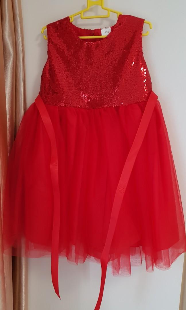 Red sequin dress for outlet girls