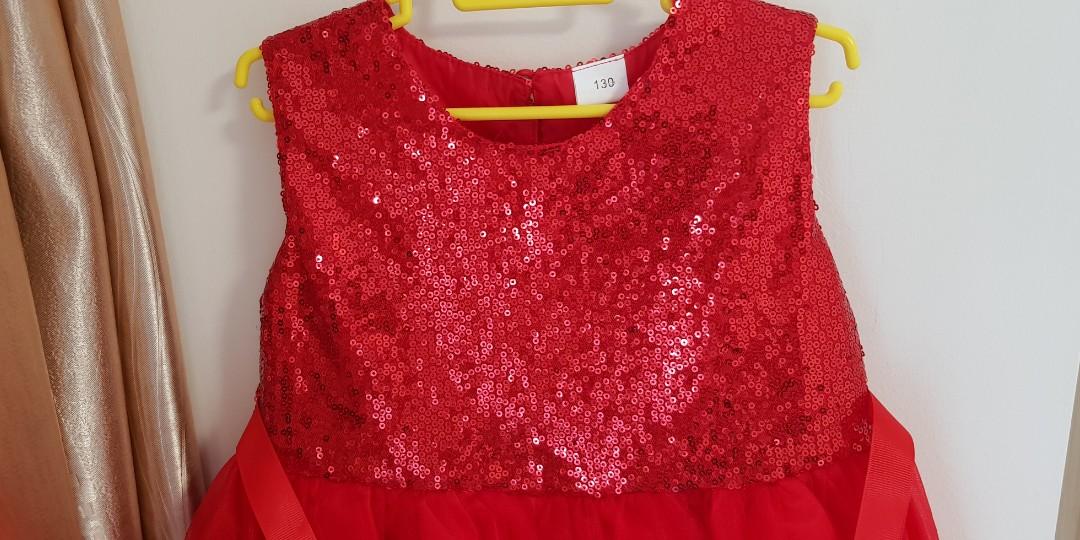 Girls red dress size 6 online