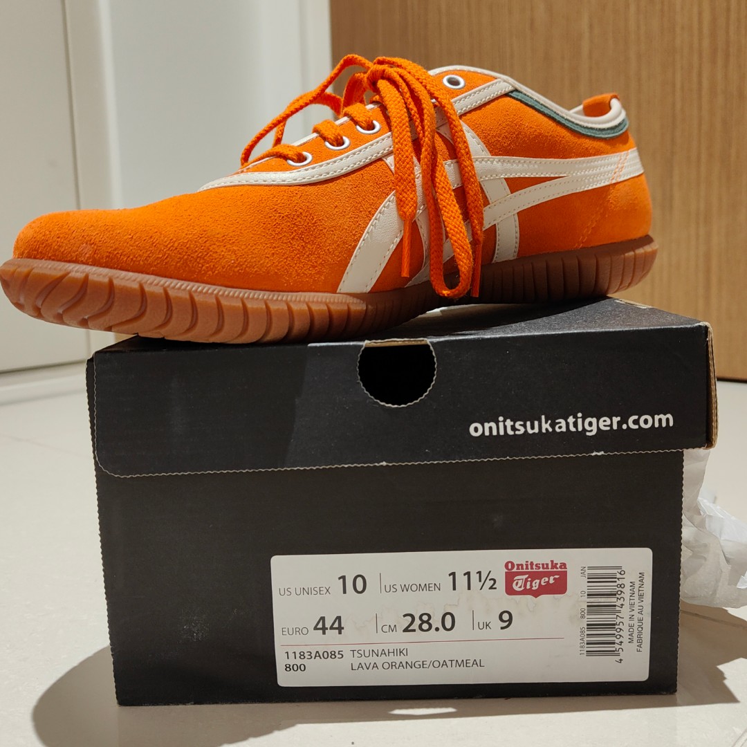 Brand New Onitsuka tigers Tsunahiki in Lava orange Size US 10